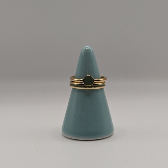 Gold and green American Apparel rings - Picture 5 of 5